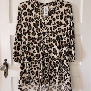 Leopard Tunic Top